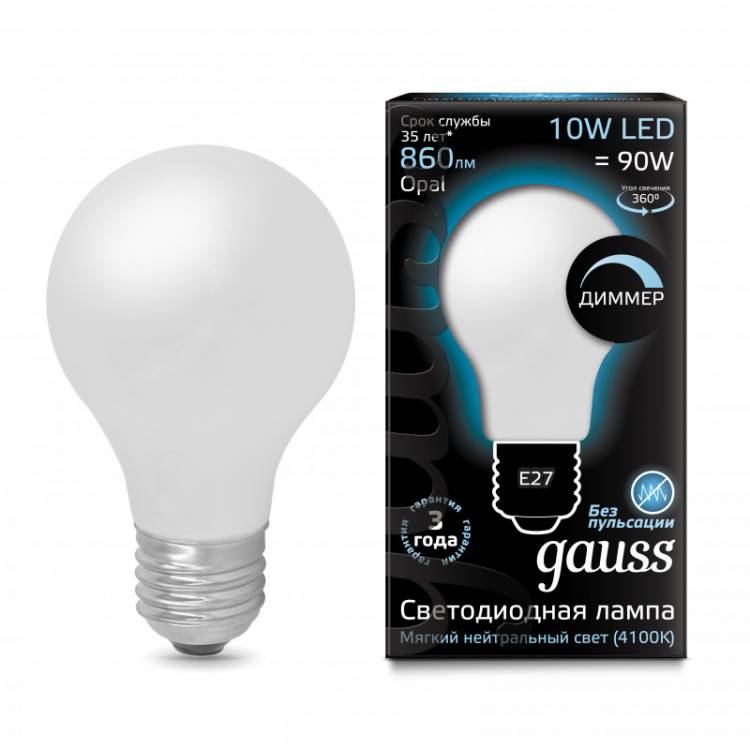 Светодиодная лампа Gauss 102202210-D купить в интернет-магазине Lightsonic в Москве