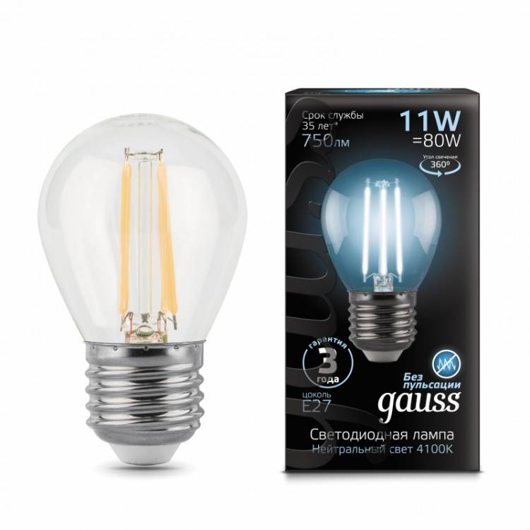 Светодиодная лампа Gauss 105802211 купить в интернет-магазине Lightsonic в Москве