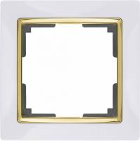 Рамка Werkel WL03-Frame-01-white-GD (белый/золото)