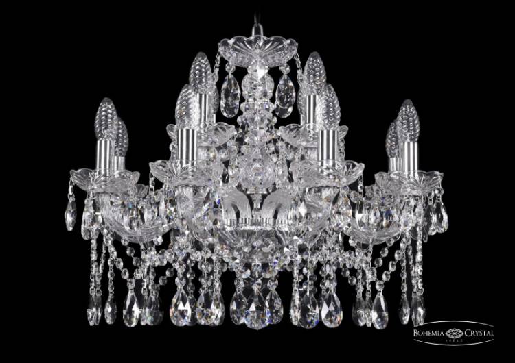 Подвесная люстра Bohemia Ivele Crystal 1413/8+4/200/Ni купить в интернет-магазине Lightsonic в Москве