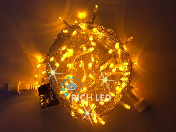 Светодиодная гирлянда Rich LED RL-S10CF-24V-T/Y купить в интернет-магазине Lightsonic в Москве