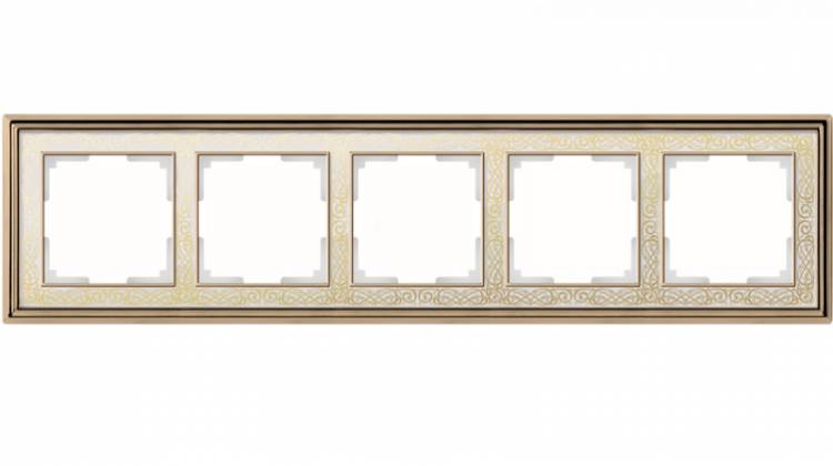 Рамка Werkel WL77-Frame-05 (золото/белый) купить в интернет-магазине Lightsonic в Москве