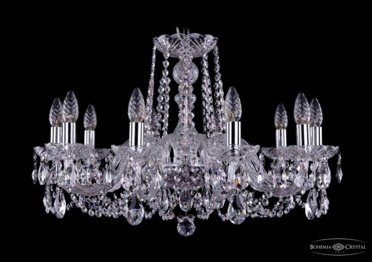 Подвесная люстра Bohemia Ivele Crystal 1402/10/240/Ni купить в интернет-магазине Lightsonic в Москве