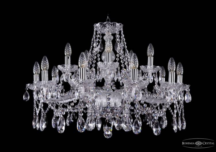 Подвесная люстра Bohemia Ivele Crystal 1413/10+5/300/Ni купить в интернет-магазине Lightsonic в Москве