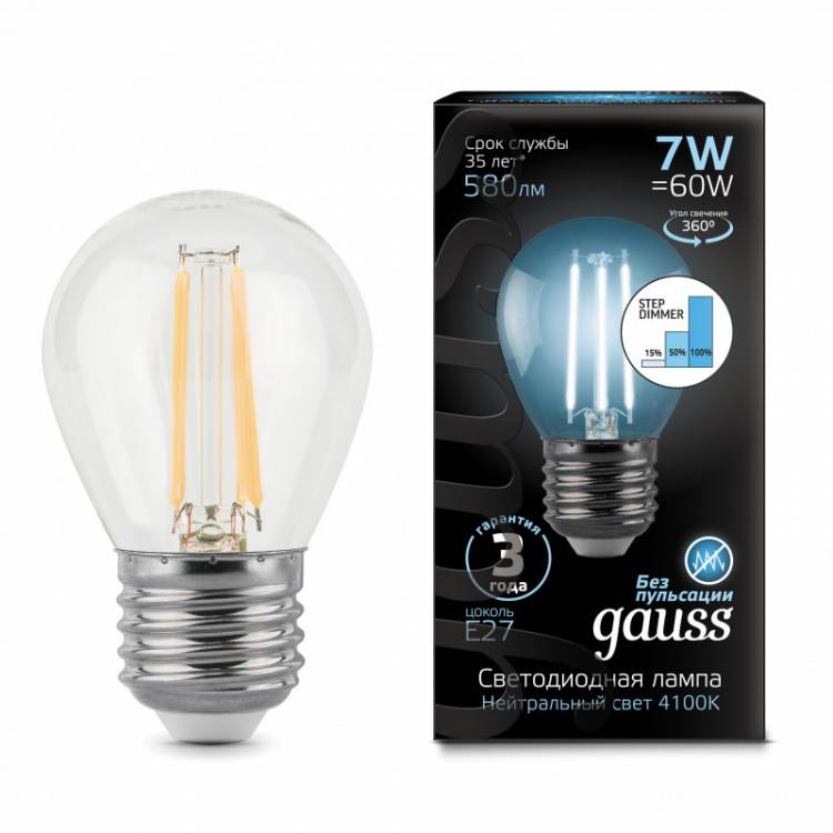 Светодиодная лампа Gauss 105802207-S купить в интернет-магазине Lightsonic в Москве